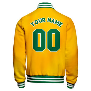 Chaquetas con letras de béisbol de chenilla bordadas de lana con logotipo personalizado para hombre, chaqueta universitaria de manga de cuero en blanco Vintage para hombre - Product Image 4