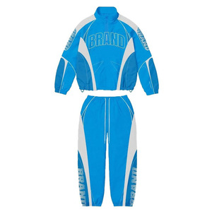 Custom Two-Piece Shell Windbreaker Track <b>Suit</b> For Men Reflective Solid Print Plus Size Sets Breathable And Windproof - Product Image 5