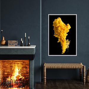 Impresión en lienzo moderna estilo bohemio: elegante obra de arte impresa para decoración elegante, lienzo con marco blanco - Product Image 1