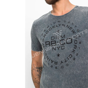 T-shirt imprimé personnalisé avec logo, de haute qualité, léger, respirant, séchage rapide, délavé à l'acide, vente en gros, T-shirt à manches courtes pour hommes - Product Image 4