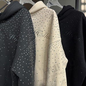 Hoodie unisexe surdimensionné en molleton 100 % coton épais, brodé, avec poches, style streetwear, collection hiver 2026, personnalisable par le fabricant - Product Image 2