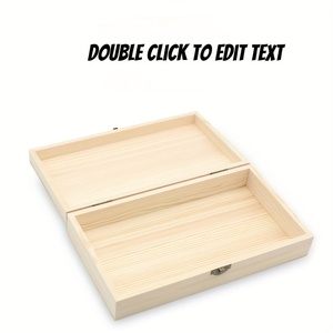 Caja de Madera Personalizada de Alta Calidad, Caja de Almacenamiento de Madera Natural con Tapa con Bisagras, Caja de Almacenamiento de Madera de Pino - Product Image 2