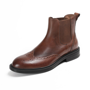 รองเท้าบูทหนังวัวแท้คุณภาพสูง พร้อมซับในระบายอากาศได้ดี ทนทานต่อการสึกหรอ เหมาะสำหรับใส่ในชีวิตประจำวันและกิจกรรมกลางแจ้ง - Product Image 3