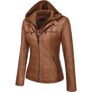 Chaqueta de Cuero Genuino para Mujer, Transpirable, Elegante, Ajustada, Personalizable, Venta al Por Mayor, Moda de Invierno - Product Image 4