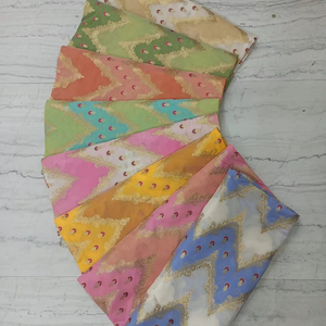 Jacquard Style Soft Touch Rangkat Brocade <b>Fabric</b> Luxury Warp Knitted Clothing for Girls Traditional Indian Embroidered Patterns - Product Image 1