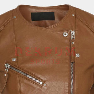 Women's <b>XL</b> Size High Quality Genuine Leather Jacket Customized Printed Fashion New Arrival Winter Collection Wholesale Supply - Product Image 5