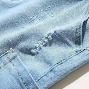 Short en jean décontracté d'été à la mode pour hommes personnalisé OEM 100% coton motif solide nouveauté en gros du Pakistan - Product Image 6