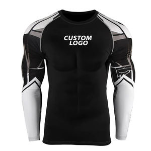 ผ้าโพลีเอสเตอร์ผสมสแปนเด็กซ์ 100% สำหรับเสื้อรัดกล้ามเนื้อ MMA แขนยาว แห้งเร็ว น้ำหนัก 220 กรัม ราคาส่ง คุณภาพดี ราคาดีที่สุด - Product Image 1