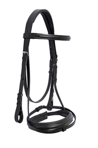 Brida de caballo de cuero cosida de primera calidad, tachuela ecuestre cómoda y ajustable con detalles de costura artesanales artísticos - Product Image 2