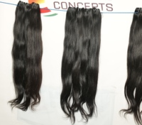 100% Extensions de cheveux humains indiens alignés avec des cuticules vierges non transformées, vendeur de paquets de cheveux droits et ondulés