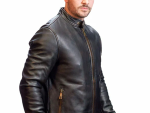 Chaqueta Universitaria Personalizada para Hombre en Lana Azul Cielo y Cuero Blanco - Uniforme para Partido de Béisbol con Logotipo - Product Image 5