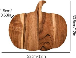 Planche à découper en bois en forme de citrouille d'Halloween 1.5x30.5x33cm Plateau de service de cuisine pour charcuterie Blocs à découper - Product Image 4
