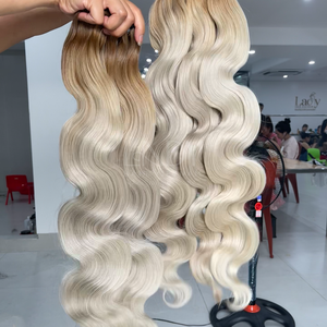 100% paquets de couleur de vague de corps de cheveux humains vietnamiens avec frontal ou fermeture cheveux bruts pour faire des perruques - Product Image 2