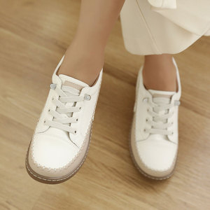 Jshoe รองเท้าแฟชั่นสไตล์เกาหลีสำหรับผู้หญิง, รองเท้าผ้าใบหนังแอ็กชันน้ำหนักเบารองเท้าลำลองผลิตจากเกาหลี - Product Image 4