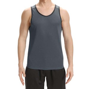 Camisetas sin mangas de gimnasio para hombre y mujer, Camiseta deportiva sin costuras transpirable de secado rápido, método de tejido de punto de algodón estampado con bordado personalizado - Product Image 2