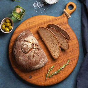 Planche à découper rectangulaire en bois d'acacia massif, écologique, fabriquée à la main, style bois de rose, bloc à découper transfrontalier, passe au lave-vaisselle - Product Image 5