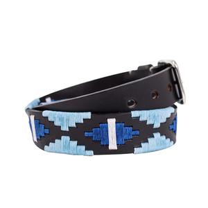 เข็มขัดหนังโปโลสำหรับผู้ชายเข็มขัดกีฬาปักลายหนัง - Product Image 6