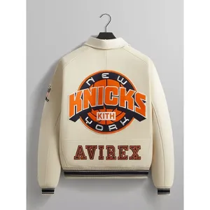 Blouson en cuir à capuche Autumn Icon de Kith & Avirex Wholesale New York Knicks - Product Image 2