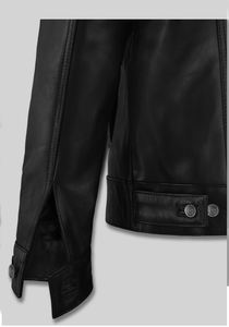 Chaqueta de Cuero Genuino para Hombre, Hecha a Medida al por Mayor, con Cuello Alto, Forro Cálido de Poliéster, Logotipo Frontal, Diseño de Invierno, Ropa Exterior de Moda - Product Image 5