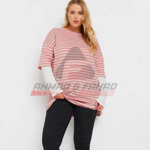 เสื้อยืดแขนสั้นสำหรับผู้หญิงสองชั้นพิมพ์ลายสีออกแบบใหม่สำหรับฤดูร้อน - Product Image 2