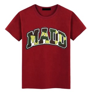 Camiseta de manga corta con estampado para hombre digital de punto de calle con parche bordado lavado ácido gráfico personalizado 100% algodón - Product Image 3