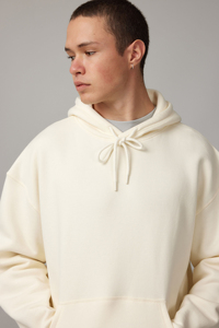 2025 sweat à capuche lourd Streetwear personnalisé 100% coton goutte épaule plaine français éponge épais blanc surdimensionné à capuche pour hommes - Product Image 4