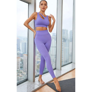 Top vente Yoga ensemble taille haute sans couture rembourré vêtements d'entraînement Leggings Fitness femmes Yoga ensembles - Product Image 1
