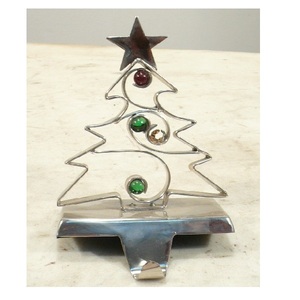 Christmas Decor Santa Gold Finished Metal <b>Stocking</b> <b>Holder</b> For Christmas Table Top Decorative - Product Image 4