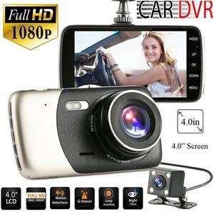Melia Melhor Premium Car <span class=keywords><strong>DVR</strong></span> Dash 4.0 Polegada IPS Tela <span class=keywords><strong>1080p</strong></span> Resolução 170 Graus Wide Angle Dual Dash Cam Vídeo Black Box Carros