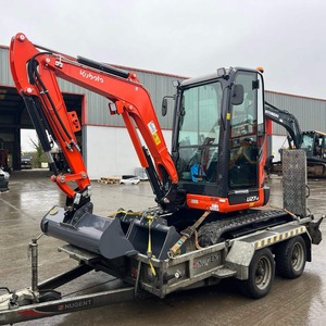 Mini-excavatrice sur chenilles Kubota U27-4 avec cabine fermée, surveillance à distance du moteur/du moteur électrique/du réducteur/du pompe pour la construction agricole et l'aménagement paysager - Product Image 4