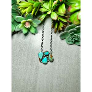 Ella Peters # Collier en argent sterling et turquoise en forme de goutte d'eau, cadeau - Product Image 1