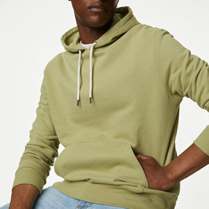 Sweat à capuche de luxe pour hommes col luxe de haute qualité 100% coton sweat sérigraphié Logo personnalisé vêtements de sport thermiques pour l'hiver - Product Image 4