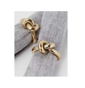 Decoration Napkin Buckle Gold Round Metal Accessories Wedding Napkin <b>Rings</b> - Product Image 6
