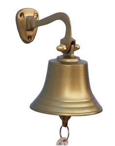 Cloche de bateau en laiton massif fait à la main cloche nautique décor à la maison couleur or décoration cadeaux pour la maison hôtel article décoratif - Product Image 6