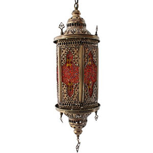 Ensemble de 2 lanternes suspendues en métal et en verre, design élégant fait à la main, parfait pour la décoration intérieure élégante, les mariages et les événements spéciaux - Product Image 2