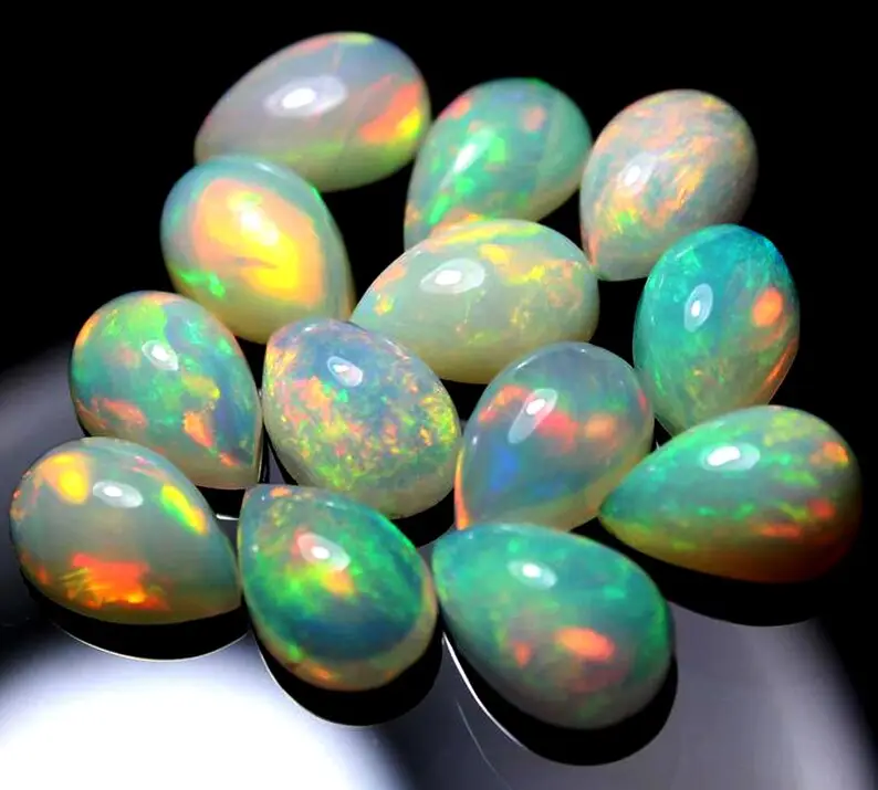 Echt Ethiopische Opal Cabochon Ovale Vorm Aangepaste Handgemaakte Edelsteen Top Kwaliteit Real Gems Natuurlijke Ethiopische Welo Opal