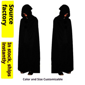 Capa de Satén con Capucha, Larga, Unisex, para Adultos, Disfraz Gótico de Halloween, Cosplay, Eventos Temáticos, Fiestas, Venta al Por Mayor, OEM, ODM - Product Image 5