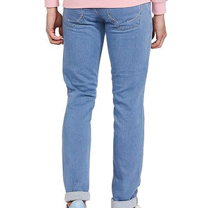 Pantalon de sport en denim pour hommes, sur mesure, respirant, grande taille, botte baggy droite, mince, dernier design élégant - Product Image 2