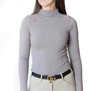 Capa Base ecuestre deportiva personalizable de secado rápido para mujer, práctica de entrenamiento de equitación, camisa de capa Base ecuestre barata - Product Image 1
