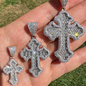 จี้ห้อยคอสไตล์ฮิปฮอปแร็ปเปอร์ทำจากทอง10K/14K ทำจากวัสดุเพชรชุบทองของขวัญสำหรับทุกเพศ - Product Image 1