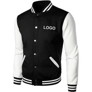 Slim Fit Varsity Jacket Chaqueta de béisbol Varsity de dos tonos | Invierno Grueso Forrado de lana Custom College Outerwear - Product Image 2