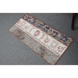 พรมข้างเตียงทรงสี่เหลี่ยมผืนผ้าพรมทอมือผ้าแจ็คการ์ด3.7ft สีฟ้าสีขาวขนาด1.7ชิ้นแบบดั้งเดิมงานเย็บปะทำจากยาง - Product Image 4