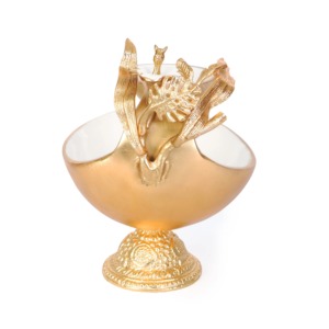 Soporte de metal pulido dorado de gran calidad para utensilios de cocina y accesorios de mesa para servir chocolate y postres - Product Image 4