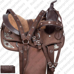 Sillín de caballo occidental de cuero suave para uso ecuestre con logotipo personalizado, sillines ingleses de cuero genuino de calidad superior a la venta - Product Image 1