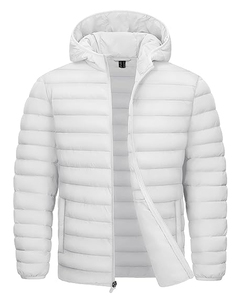 Blouson matelassé vintage pour homme, fermeture éclair à capuche, taille XS, broderie, service OEM - Product Image 4