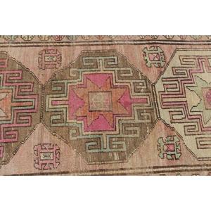 Tapis turc 4,2 x 9,8 pieds, grand tapis vintage, tapis brun rose style sud-ouest - Product Image 4