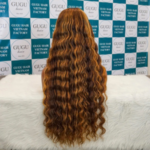 Perruques en cheveux humains vierges Remy vietnamiens à ondulation lâche longue et droite en gros, extensions de cheveux à dentelle transparente, abordables - Product Image 3