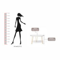 Nouvelle Arrivée Mayrite Table Basse Ronde en Bois Composite avec Pieds en Cheveux de Cheval (Blanc)