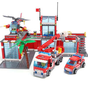 Juguete de Construcción de Plástico, Estación de Bomberos, Cubos Magnéticos Educativos para Niños de 5 a 7 Años, Material de PC, Juegos en Paquete - Product Image 1