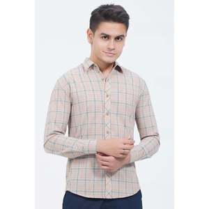 WESTON Men's Casual Regular Fit Spread Collar Button-Up Shirt 100% Cotton Poplin Breathable Checked Pattern Sizes Small <b>Extra</b> - Product Image 1